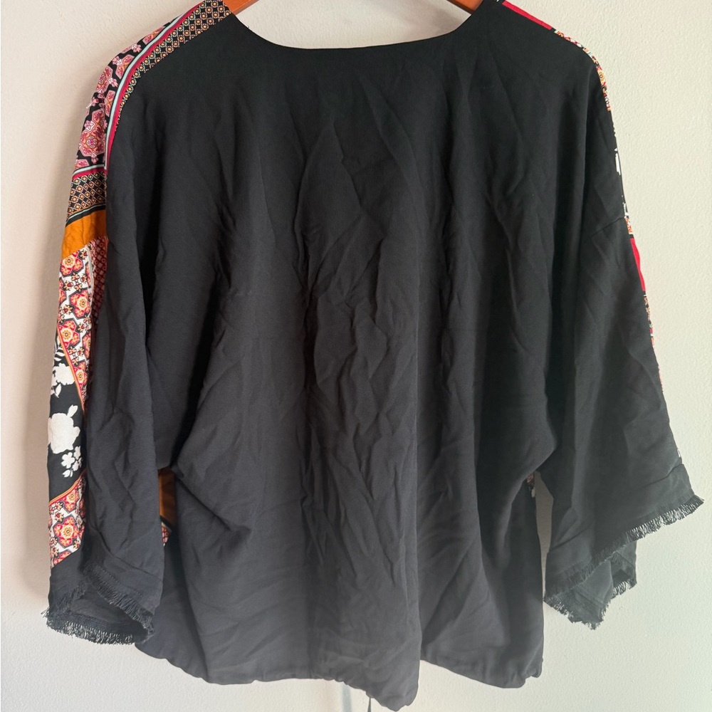 Chico's Multicolor Patterned Jacket size 1 - image 3